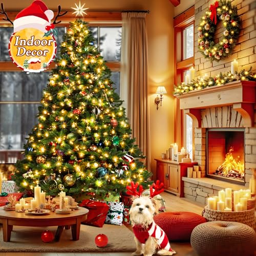 KNONEW 197FT 500 LED Christmas Lights Outdoor String Lights 8 Modes & Memory Fairy Light Plug in Waterproof LED String Lights for Xmas Yard Tree Wedding Party Holiday Decorations (Warm White) - color: Warm White, size: 197FT 500 LED