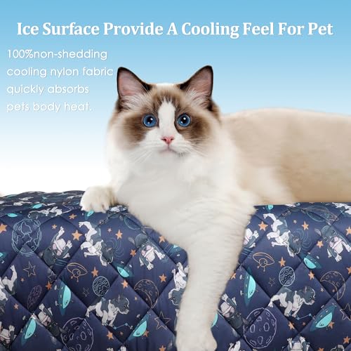 Premium Cooling Mat for Large Dogs - Washable Dog Cooling Throw Blanket，Durable Self Cool Pet Mat for Cat, Soft Summer Blanket for Hot Weather, 60''x80'' - color: French bulldogs, size: X-large