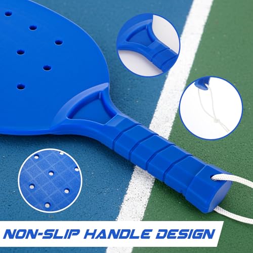 Arrowbash 60 Pcs Plastic 15.2 x 7.5 Inches Paddleball Racket Set with Balls, Ball Keychain, Cooling Towels&Carry Bag, Bulk Sports Equipment for Teams, Parties & Physical Education Classes