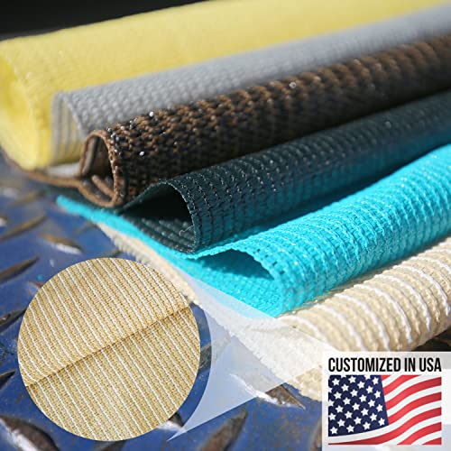 E&K Sunrise 12' x 2' Sun Shade Fabric Roll Outdoor Sun Shade Cloth Pergola Cover for Backyard Garden Patio Deck Greenhouse (Beige)