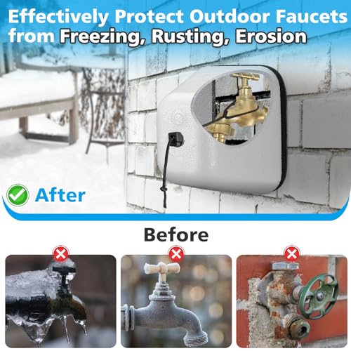 Outdoor Faucet Covers for Winter, Easy to Install Insulated Foam Protector Against Freeze for Outside Faucet Water Spigot Garden Hose Bib, Resuable, 2 Pcs - style: 2 Pcs