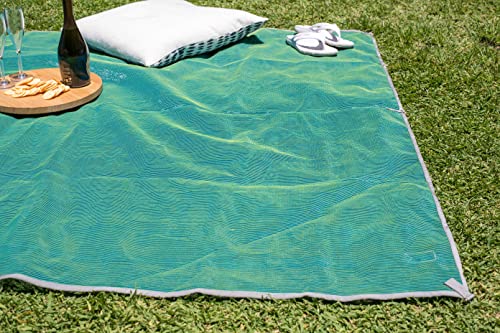 CGEAR Original Sand-Free Outdoor Camping Mat – Beach, Picnic & Camping Ground Mat with Carry Pouch - color: 2 Tone, size: 8' x 8' (Square)