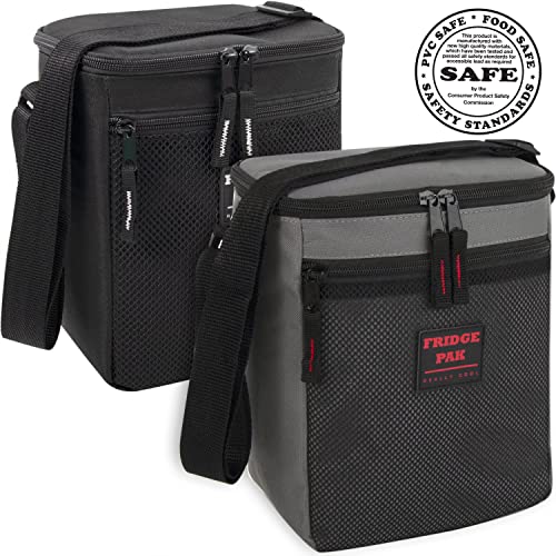 6 Can Cooler Bags Insulated Soft Cooler Lunch Bag for Men, Waterproof Leak Proof Cooler Bags Insulated - color: Charcoal Grey