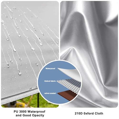 SHANQUAN Camping Tarp with Poles,10X13FT Waterproof and UV Protective Camping Tent, Lightweight Shelter Hammock Rain Fly Sun Shelter for Tent,Hiking,Garden and Traveling.