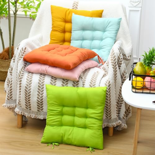 Geetery 12 Pcs Floor Pillows Bulk Seating Cushions for Floor Chair 15.7'' Large Meditation Cushion for Yoga Living Room Tatami Bedroom Balcony Office (Candy Color,Square) - color: Candy Color, size: Square