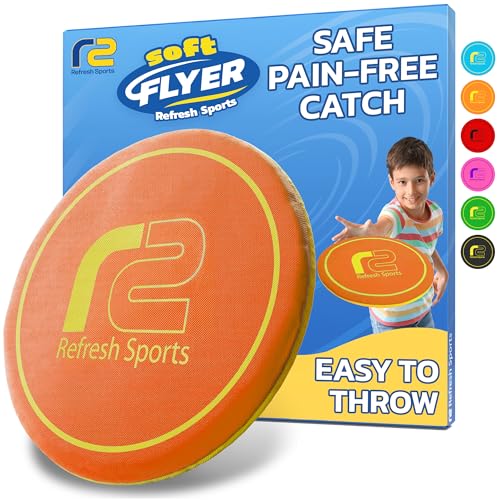 Fun Flying Disc Toy - Beach Toys for Kids Ages 8-12 - Summer Gift for Kids, Teens, and Adults - Beach Soft Disc, Durable Design Floats On Water! Gifts for Teens - Soft Friisbee - Outdoor Toys for Kids - color: Orange