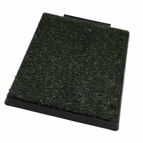 Zerodis Dog Grass Patch Potty, Artificial Reusable Washable Training Dog Grass Bathroom Turf with Pee Baffle and Tray for Small Medium Large Dogs (Small Size) - size: Small Size