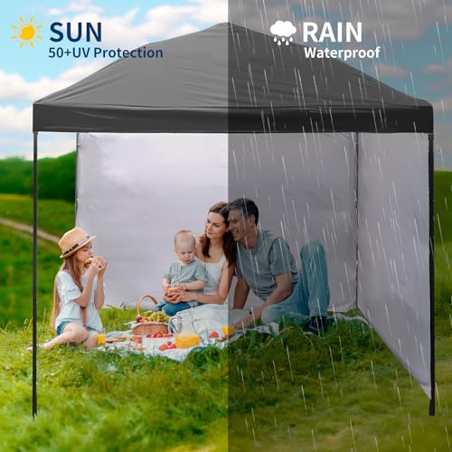 10x10 Canopy Replacement top,10x10ft Pop Up Canopy Top Cover,Silver Coated Durable Replacement Canopy top for Straight Leg Canopy Frame,Grey(1 PCS Top Cover Only) - color: Gray