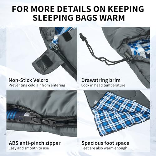 Naturehike Lightweight Compact Sleeping Bag, 59℉/32℉ Envelope Ultralight Backpacking Sleeping Bag Portable, Waterproof with Compression Sack for Cold&Warm, Camping, Traveling, Hiking - color: Gray