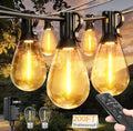 Tenmiro 200FT LED Outdoor String Lights with Remote, 72+2 Shatterproof Bulbs Dimmable Timing 3 Light Modes Outside Patio Lights for Backyard Porch Deck Garden Balcony Pool party Hanging Lighting Decor - size: 200FT-Remote