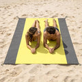 Waterproof Outdoor Mat Sandproof Blanket Lightweight Camping Ground Cover for Family Travel Relaxing Picnic Use 1 Pcs(Yellow Grey) - color: Yellow Grey