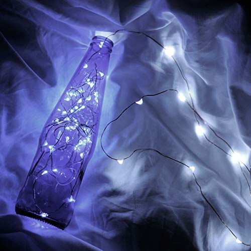 Ariceleo Led Fairy Lights Battery Operated, 4 Packs Mini Battery Powered Copper Wire Starry Fairy Lights for Bedroom, Christmas, Parties, Wedding, Centerpiece, Decoration (5m/16ft Cool White) - color: Cool White, size: 4 Pack