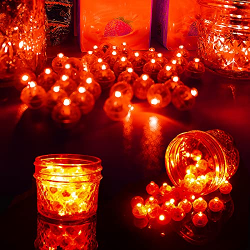 Aogist 100pcs Red Balloon Lights,Long Standby Time Waterproof Mini Light,Battery Powered,Round LED Ball Lamp for Latex Balloon Paper Lantern Birthday Christmas Halloween Party Decorative - color: Red, size: 100 PCS-STANDARD