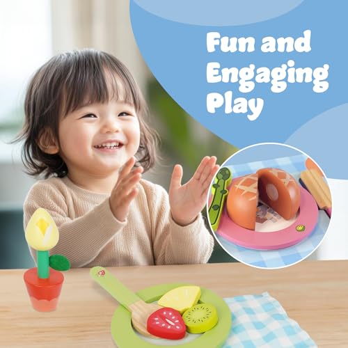 Bluey Toy Fruits and Vegetables for Toddlers, 32-Piece Pretend Food with Plates, Utensils, Baby Play Food & Wooden Toy Fun - style: Dine with Bluey