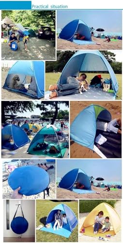 Pop Up Beach Camping Tent UPF 50+ for Uv Sun Protection, Waterproof Sun Shades Beach Umbrella for Family for Outdoor Patio, Fishing, Picnic, Pool Parties (Green)