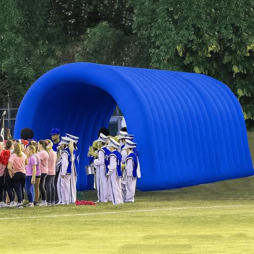 23x10x10FT Quick Setup Inflatable Tunnel Arch - for Sports Games, Trade Shows & Promotions (Blower Included) - color: Blue, size: 24FT