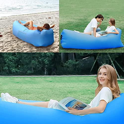 Inflatable Lounger Air Sofa -Portable,Waterproof Anti-Air Leaking Design,Inflatable Beach Chair for Camping, Hiking,Seaside - Ideal Inflatable Couch for Pool and Festivals