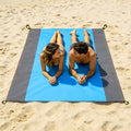 Waterproof Outdoor Mat Sandproof Blanket Lightweight Camping Ground Cover for Family Travel Relaxing Picnic Use 1 Pcs(Blue) - color: Blue