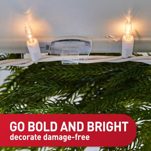 Command Outdoor Light Clips, 20 Clear Clips and 24 Command Strips, Damage-Free Hanging Outdoor Light Clips with Weather Resistant Strips, Wall Clip for Hanging Outdoor Lights and Cable Management - size: 20 Clips (Pack of 3)