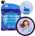 Antfuny Sand Remover Eraser Mermaid Removal Bag Mitt Brush Wipe Off Beach Vacation Essentials Travel Necessities Supplies Lake Day Activities Hawaii Trip Must Have Family Toy Game Towel Sifter Cloud - color: 1pcs Mermaid