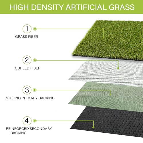 SUNTURF Dog Grass Pads 6 x 8 FT, 0.8 Inch High Pile Artificial Grass Pads for Dogs Potty, Fake Grass Rug Indoor Outdoor Lawn Landscape for Garden Turf Mat for Dogs Training - size: 6x8 FT