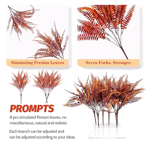 8Pcs Fake Grass Plants Pee Post for Dogs to Pee on, Guiding Male Dogs to Urine and Preventing Urine from Splashing Everywhere,Easy to Install and Clean(Persian Grass/Autumn) - color: Autumn Persian grass