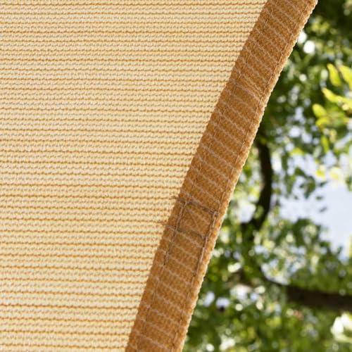 Amgo Custom Size 6' x 14' Beige Rectangle Square Sun Shade Sail UPF50+ AGTAPR0814, Order to Make Canopy Awning, 95% UV Blockage, Water & Air Permeable, Commercial and Residential (We Customize) - color: Beige, size: 6' X 14' Custom Size