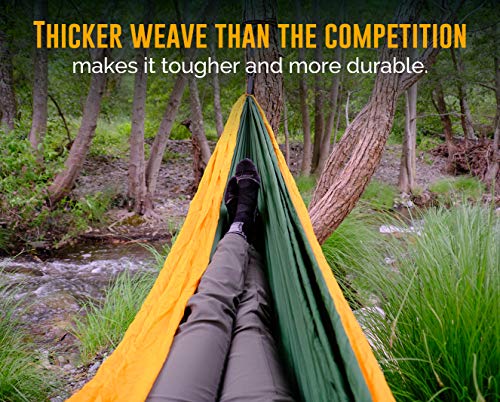 Ryno Tuff XL 2 Person Camping Hammock with Mosquito Net & Rain Fly - Compact Double Hammock with Bug Net, Tarp, Pocket, Tree Straps & Heavy Duty Carabiners - Parachute Grade Nylon Holds Over 600lbs - color: Rain Fly and Mosquito Net