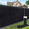 180GSM 6ft x 25ft Fence Privacy Screen Heavy Duty Fence Cover Garden Wall Backyard Black - color: Black, size: 6'x25'