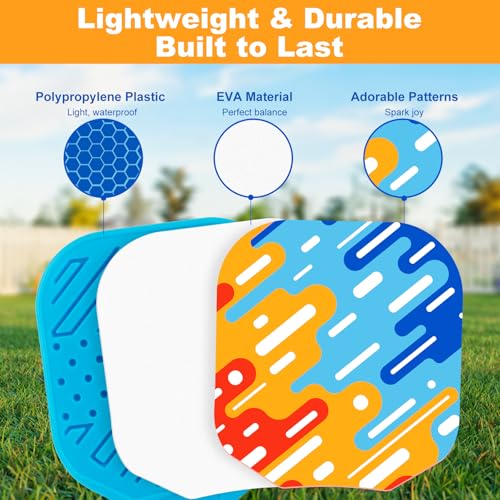 Outdoor Toys for Kids Pickleball Paddles - Outside Beach Yard Games Toy for Kid Ages 4-5-6-7-8-12 Year Old Boys & Girls Gifts, Balls Set of 2, Lightweight & Durable Grip for Small Hands, Beginner - color: Blue