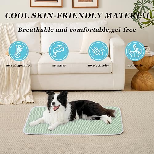 MICROCOSMOS Pet Cooling Mat & Sleeping Pad- Breathable Bubble Surface, EZ Clean. Keep Cooling for Pets, Kids and Adults in Summer.(Green, 36" x 24") - color: Green, size: 36" x 24"