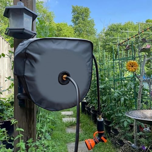 Giraffe Tools AW50 Retractable Garden Hose Reel Cover UV Resistant, Anti-Fading and Waterproof Cover for Water Hose Reel