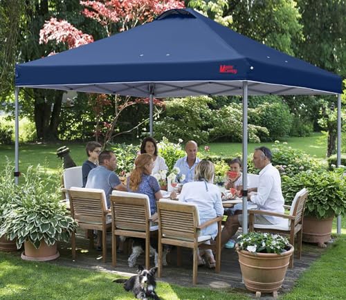 MASTERCANOPY Canopy Tent with Roller Bag (8x8, Navy Blue) - color: Navy Blue, size: 8x8