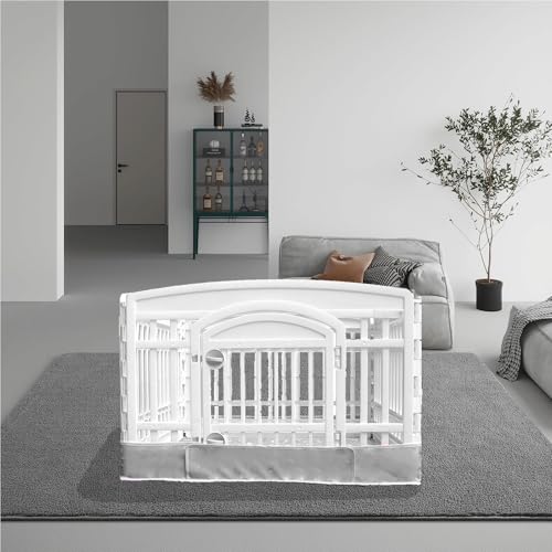 Dog Playpen Bottom Pad Fits for 36 Inch 4 Panels Exercise Pet Playpen, Dog Crate Pad Puppy, Hoop and Loop Design (Note: Playpen Not Included). -Grey - color: Grey