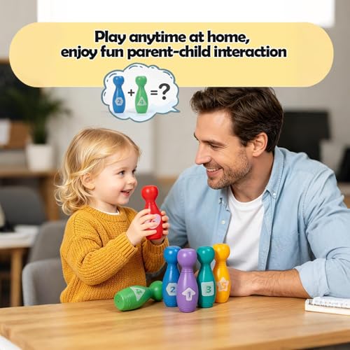 Kids Bowling Set - Outdoor Activity Gear, Vibrant Excitement Station, Reliable Administrative Utility Station, Performance Wrap Tool | for Professional Daily Game Requirement Needs Party Task - color: Colorful
