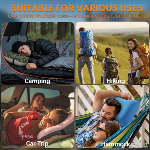 2 Packs Inflatable Neck Pillow for Beach Travel Camping Picnic Small Ultralight Cruise Ship Essentials Summer Vacation Must Have Travel Accessories Trip Necessities Stuff Thing Gift Supplies Gadget - color: 2pcs Black Gray