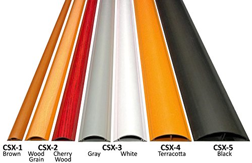 Electriduct Cable Shield Floor Cord Cover CSX-2 PVC Wire Protector 31 Inch - Brown (Pack of 2) - color: Brown, size: 31" - 2 Pack