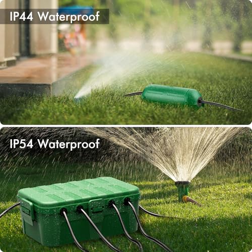 RESTMO 5-Piece Outdoor Waterproof Electrical Box Set – 12.5" x 8.5" x 5" Large & 7.1" x 2.3" x 2.3" Small, Weatherproof Boxes for Power Strip, Outlet, Plug, Socket, Timer, Holiday Light, Green - color: Green