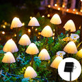 Solar Mushroom Garden Lights for Outside, 20 LED 32.8FT Solar Pathway Lights Outdoor Waterproof for Fence with 8 Lighting Modes for Patio Yard Decorative - style: Mushroom