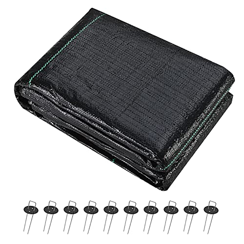 UWIOFF 4ft x 50ft Garden Weed Barrier Landscape Fabric, Durable & Heavy Duty Ground Cover Weed Blocker Fabric Gardening Mat, Superior Weed Control for Vegetable Garden, Flower Bed, Mulch - size: 4ft X 50ft