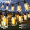 VOLIVO 100FT Outdoor String Lights for Patio, Waterproof Hanging Lights with 35+1 Shatterproof ST38 Edison Bulbs, Dimmable & Connectable Outside String Light for Backyard, Deck, Porch, Balcony - size: 100FT(35 Bulbs)