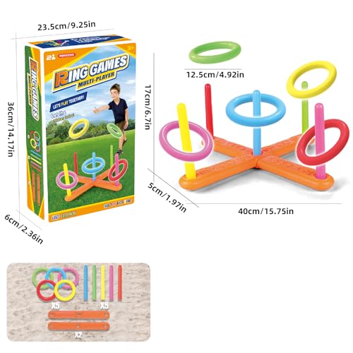 Ring toss Game for Kids Outdoor, Yard Toss Game for Kids & Family - Ring Toss Games, Indoor and Outdoor Sports Toys, Beach Toys, Swimming Pool Toy, Children's Birthday Gift.
