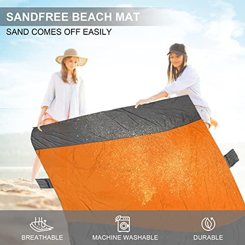 ACH Beach Blanket Waterproof Sandproof Extra Large Beach Mat Oversized 120"×108" Portable Lightweight Outdoor Family Mat for Indoor Outside Picnic Camping Hiking Travel - color: Dark Grey