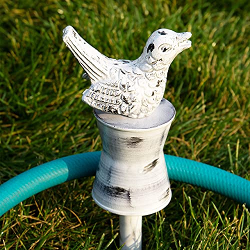 Clever Garden Heavy Duty Decorative Hose Guide - White Sparrow, 1 Pack