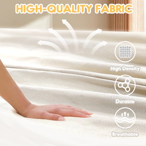 ANYOO Cotton Hammock Portable Camping Hammocks for Hanging Sturdy Garden Comfortable Fabric Hammock with Tree Straps Up to 660lbs with Travel Bag for Camping Outdoor/Indoor Patio Backyard - color: White