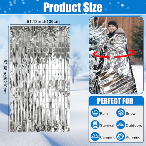 180 Pcs Homeless Care Package Supplies Bulk Winter Emergency Thermal Blankets Warm Socks Touchscreen Gloves Space Blanket Survival for Cold Weather Outdoor for Men Women(Multi-Color) - color: Multicolor