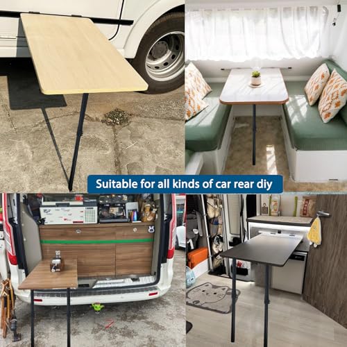Benbuoo Foldable Aluminum Alloy Table Legs, 22-34" Adjustable Height, DIY Furniture for Saw Workbench RV Camping, Outdoor Desks, Set of 2 - size: AL-RT- 22-34IN-PK2