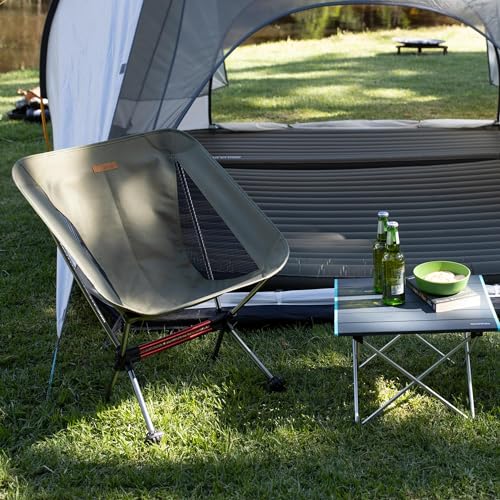 Naturehike YL08 Ultralight Camping Chair, 2.38 LBS Portable Backpacking Chair with Anti-Sinking Feet, Lightweight Compact Folding Hiking Camp Chair - color: Green