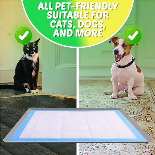 TidyFriend Dog Pee Pad Holder Tray Fits for 28” x 34” Wee Wee Pee Pads - Stable Grip, Raised Edges, Quick-Wipe Silicone Surface Dog Potty Tray Holder for Indoor Flooring Protection (Light Grey) - color: Light Grey