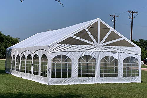 DELTA 40'x20' PVC Marquee Tents for Parties, Large Party Tent, Outdoor Wedding Tent, Heavy Duty Fire Retardard Waterproof Canopy, Carpas para Fiestas,Outdoor Event + 7 Storage Bags - style: 40'x20' PVC Marquee Tent